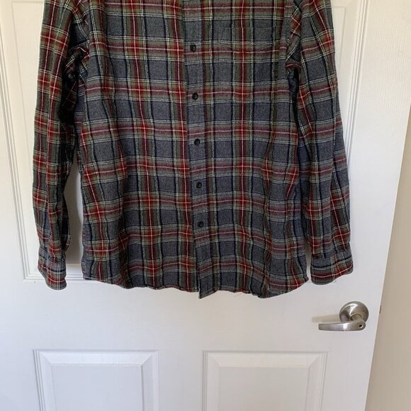 LL Bean Men's Medium Long Sleeve Cotton Flannel Shirt Traditional Fit Plaid - Picture 3 of 6